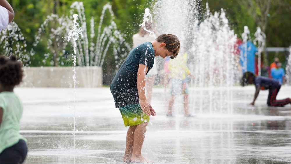 Splash pad at John Chavis Memorial Park