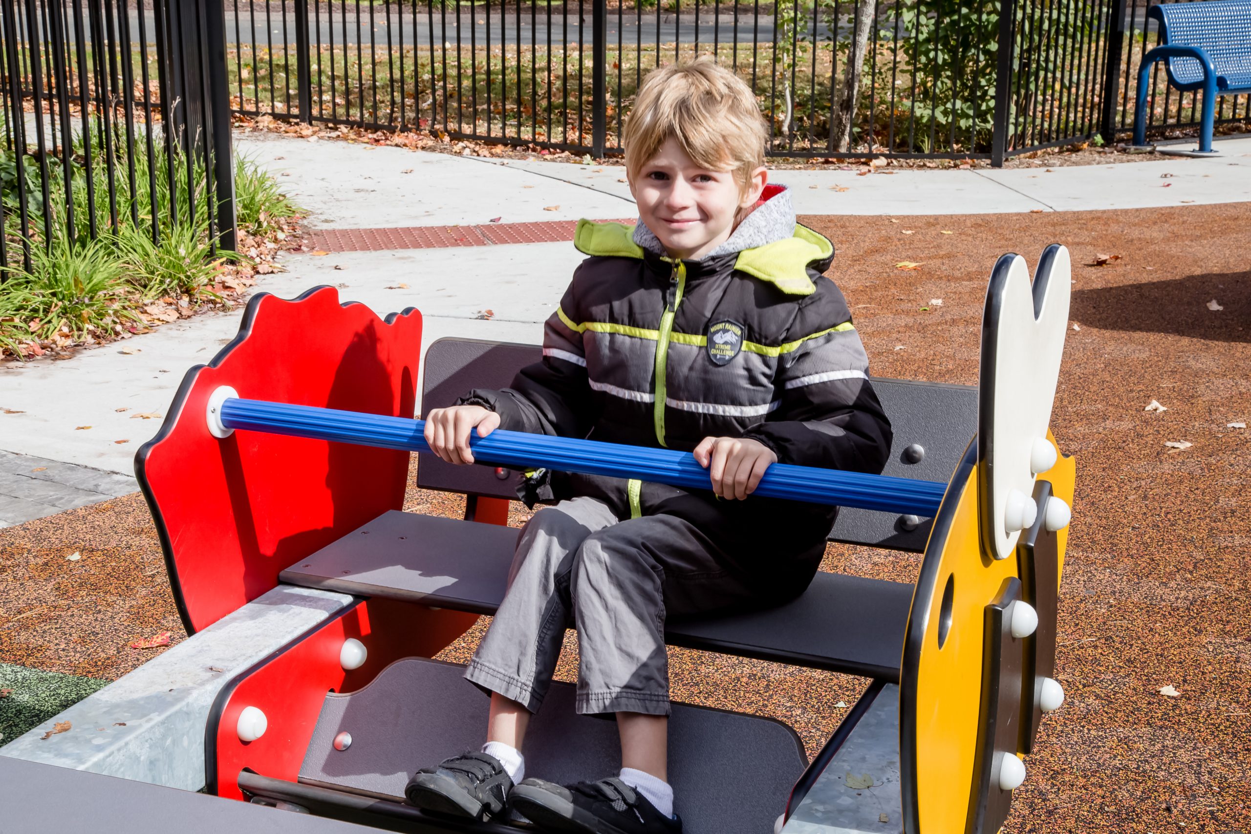 Children using playground features at Jonathan's Dream