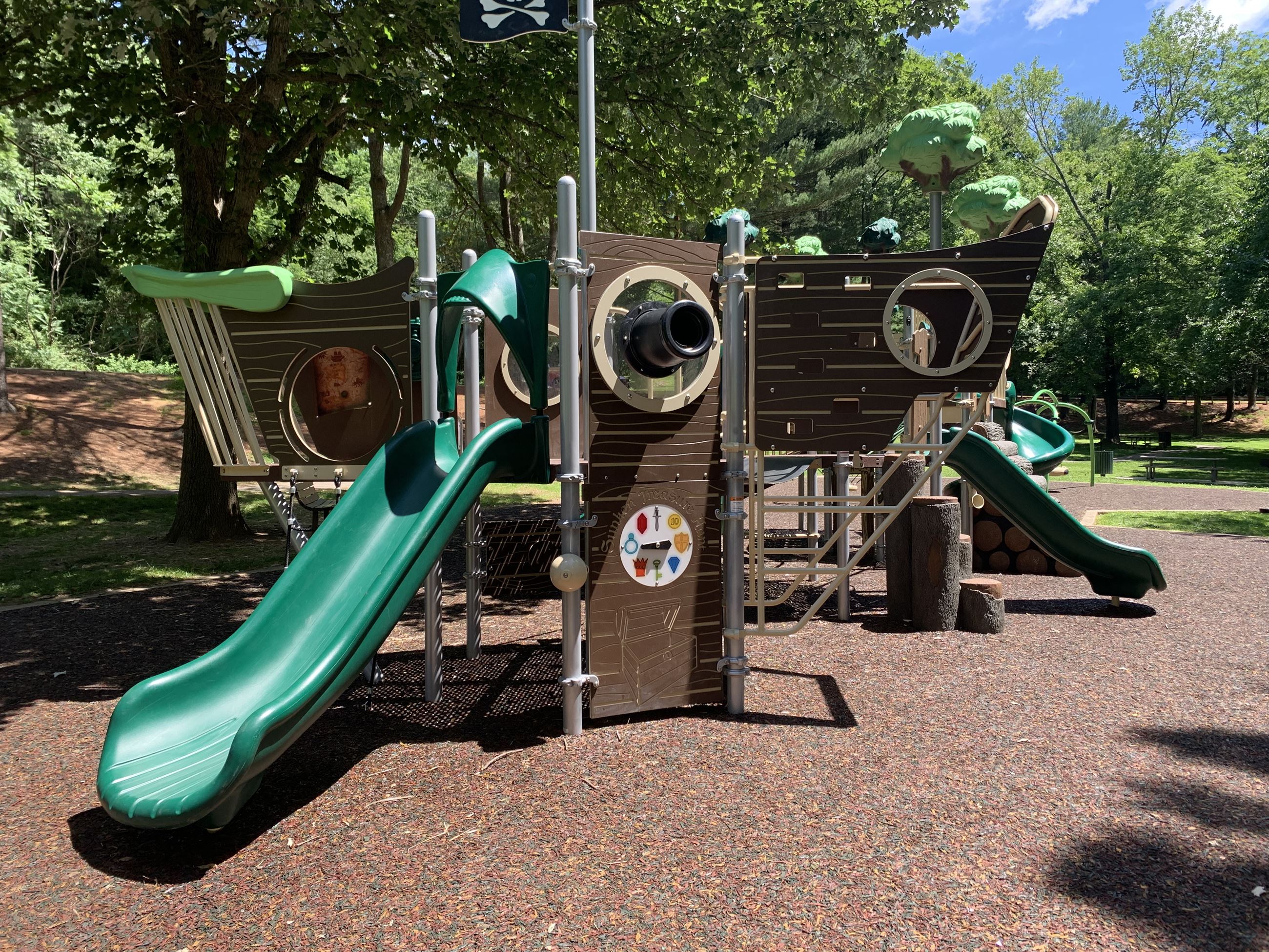 Pirate-themed play structure at Kemptown Park