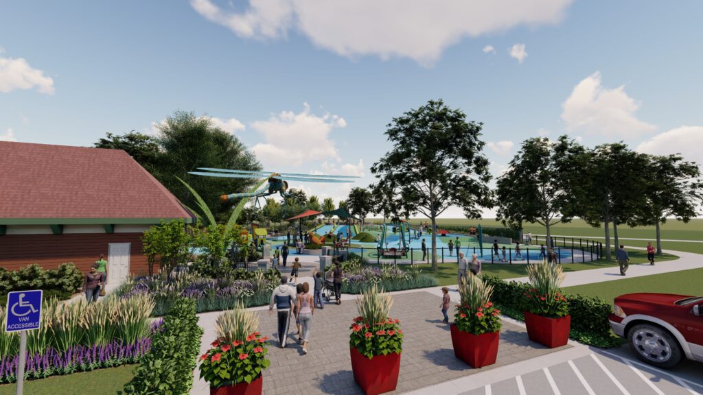 Kids Cove concept view showing accessible playground layout