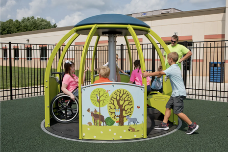 We-Go-Round rendering for inclusive playground