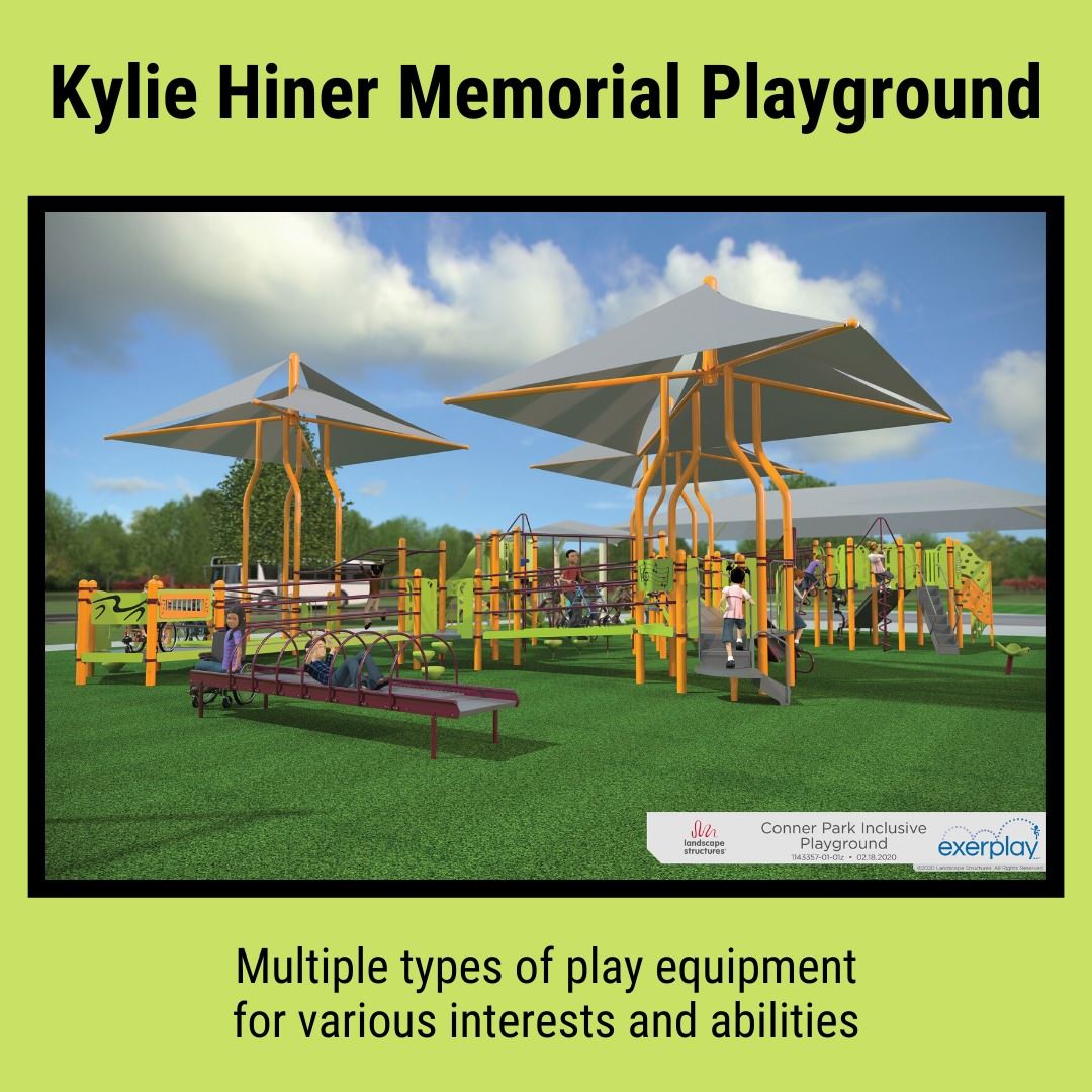 Playground view at Kylie Hiner Memorial Playground