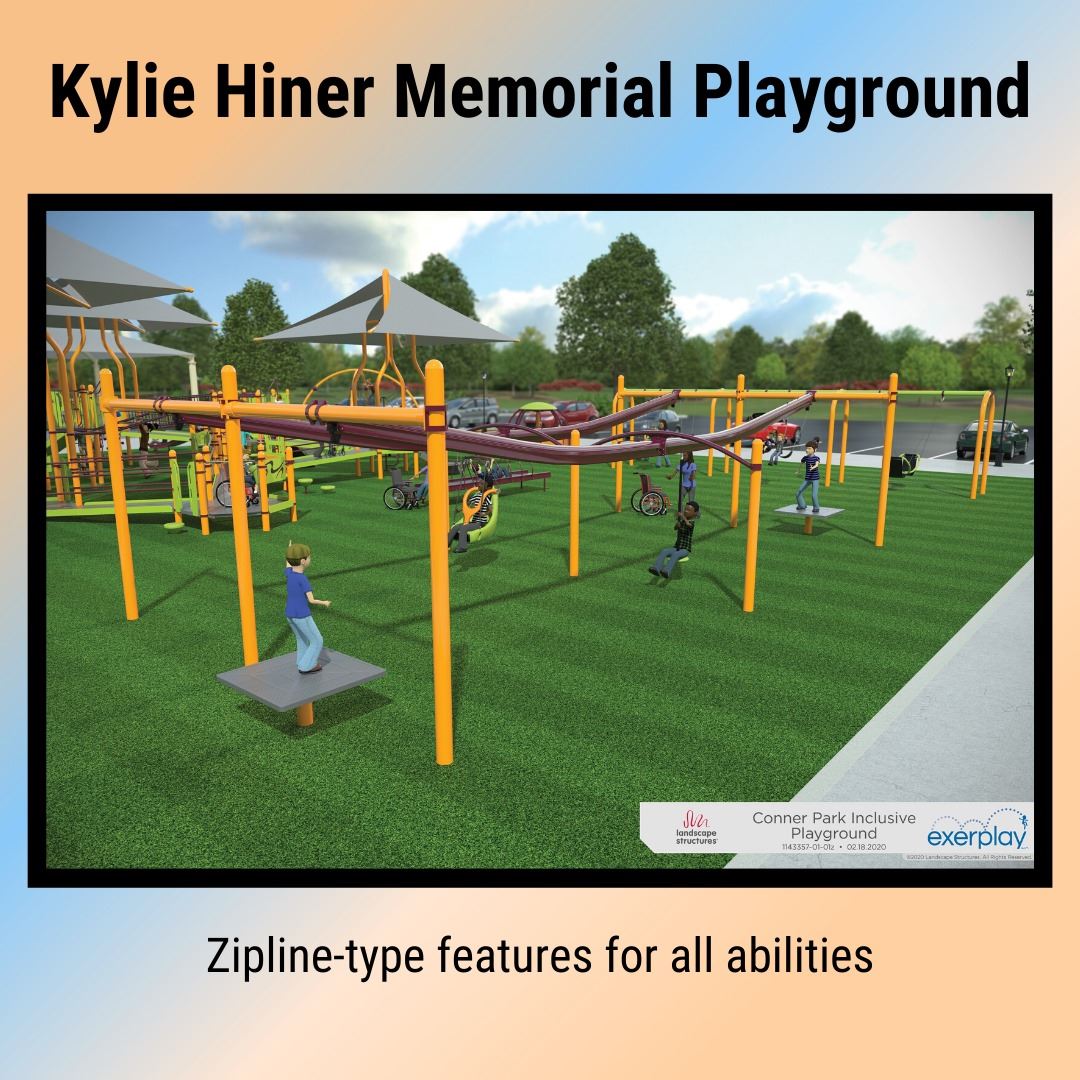 Accessible play area at Kylie Hiner Memorial Playground