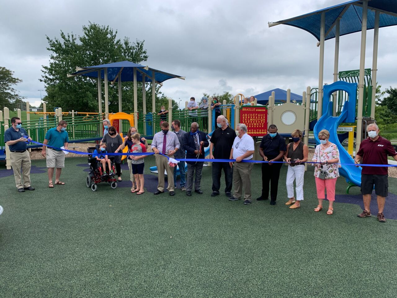 Inclusive playground equipment at Lake Reba
