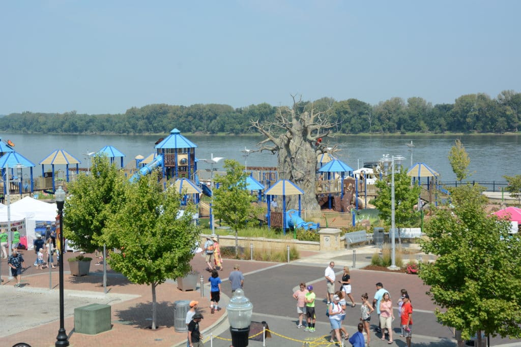 Families visiting Lazy Dayz Playground