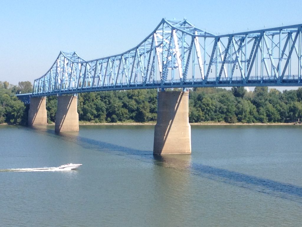 Riverfront play features at Smothers Park