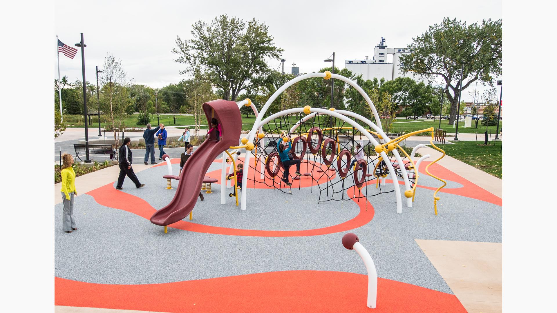 Overview of Legacy Commons inclusive playground in Rapid City