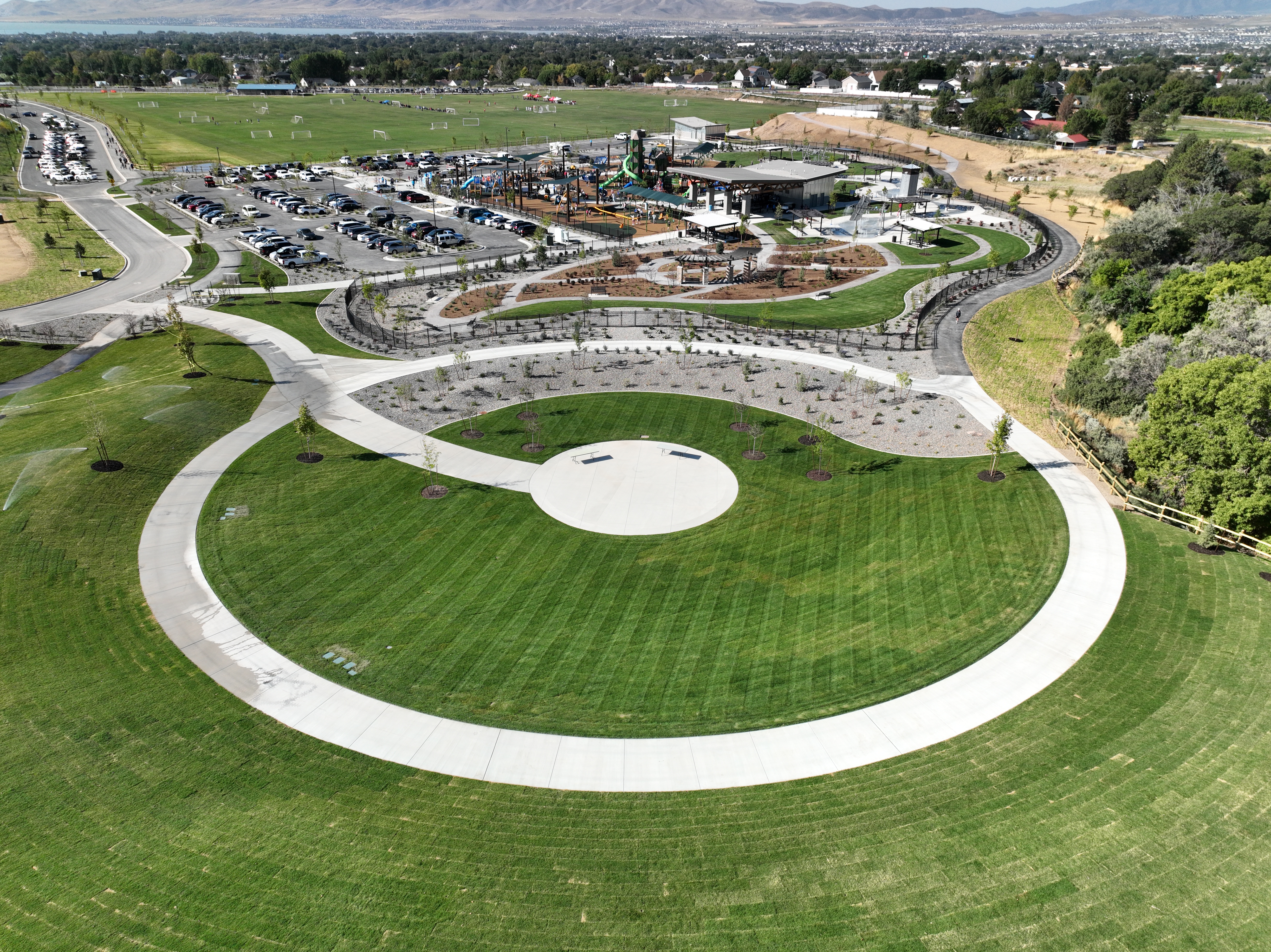 Aerial view of Lehi City Family Park