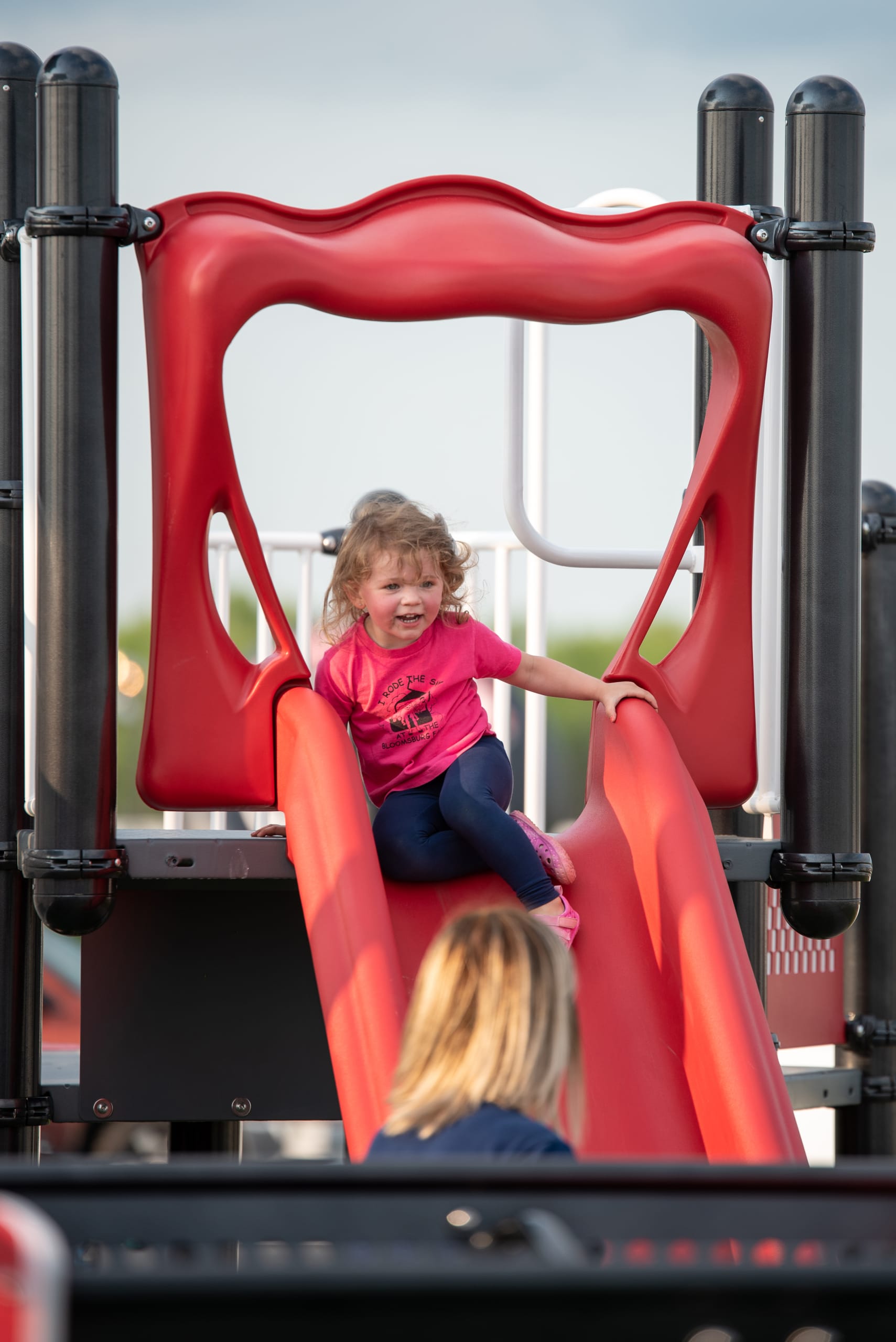 Play features inside the Lehigh Valley Reilly Children's Hospital Inclusive Playground
