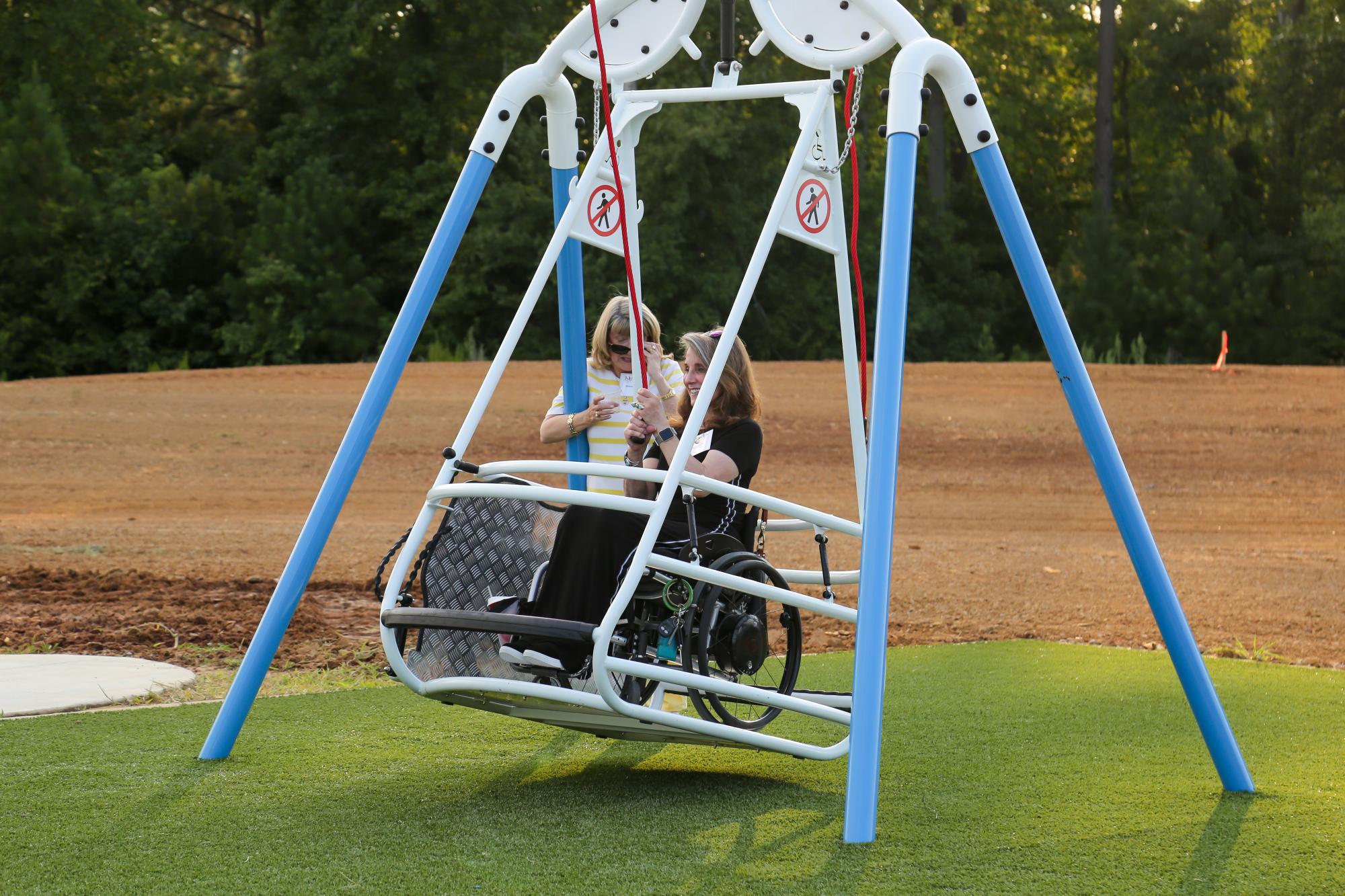 Inclusive swing area at Leo's Landing