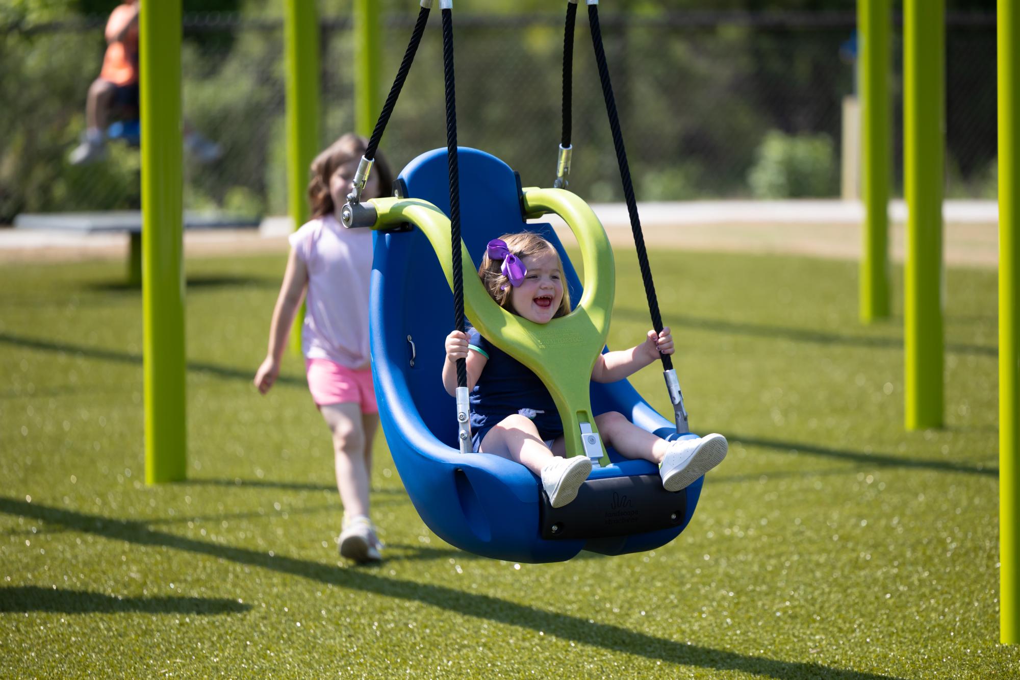Main inclusive play structure at Leo's Landing