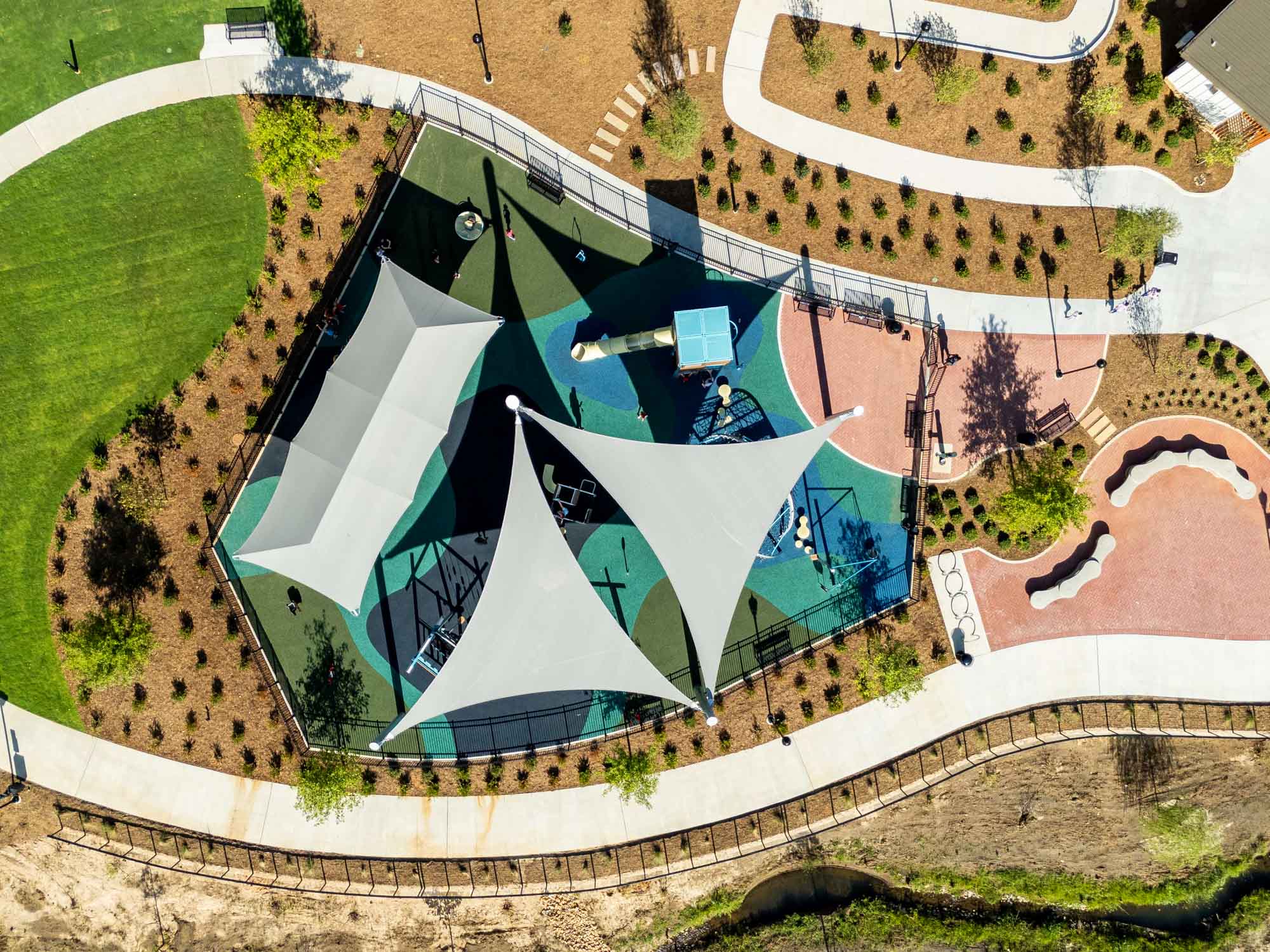 Inclusive play area at Linley Park with rubber surfacing