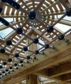 Interior view of a play structure at the universal design playground