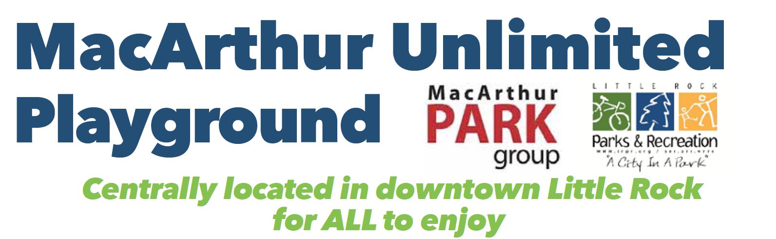 Wide view of MacArthur Unlimited Playground in MacArthur Park