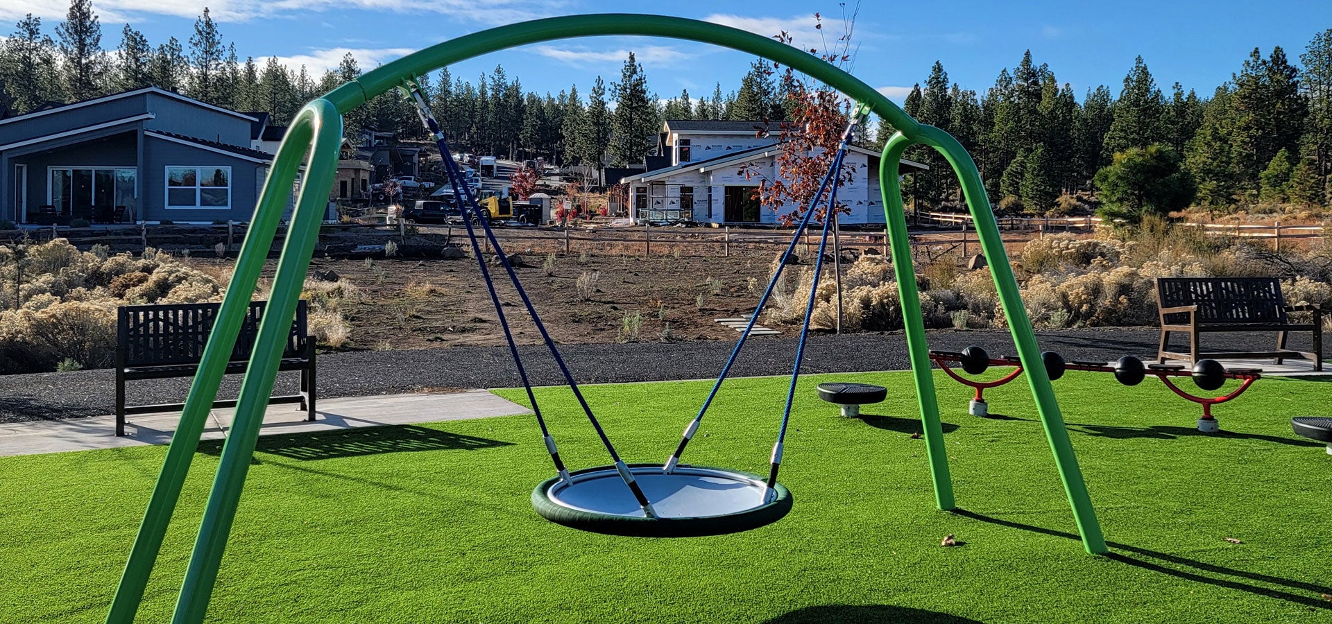 Swing area at Manzanita Ridge Park