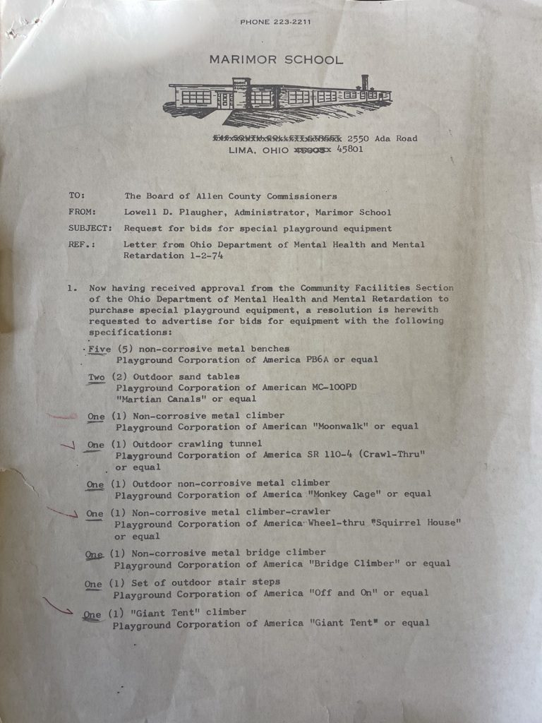 Supporting image from Marimor Legacy Park dedication page