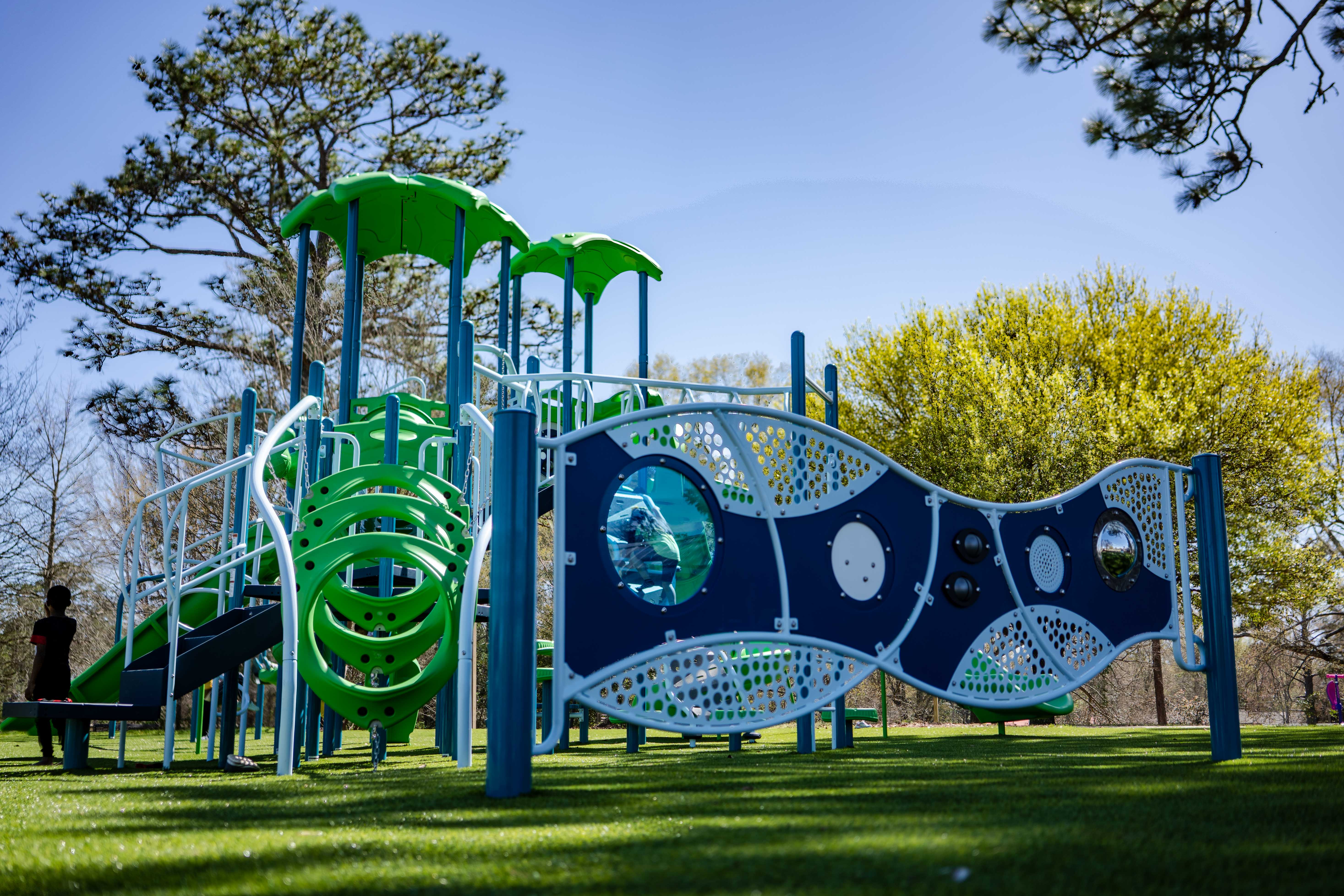 Families visiting Midtown Green playground