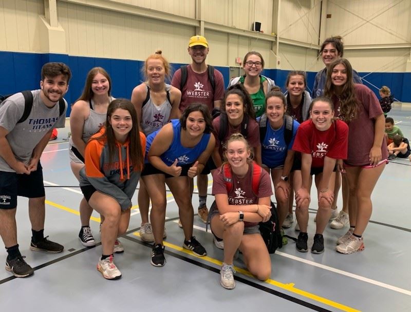 Children participating in Webster recreation programming