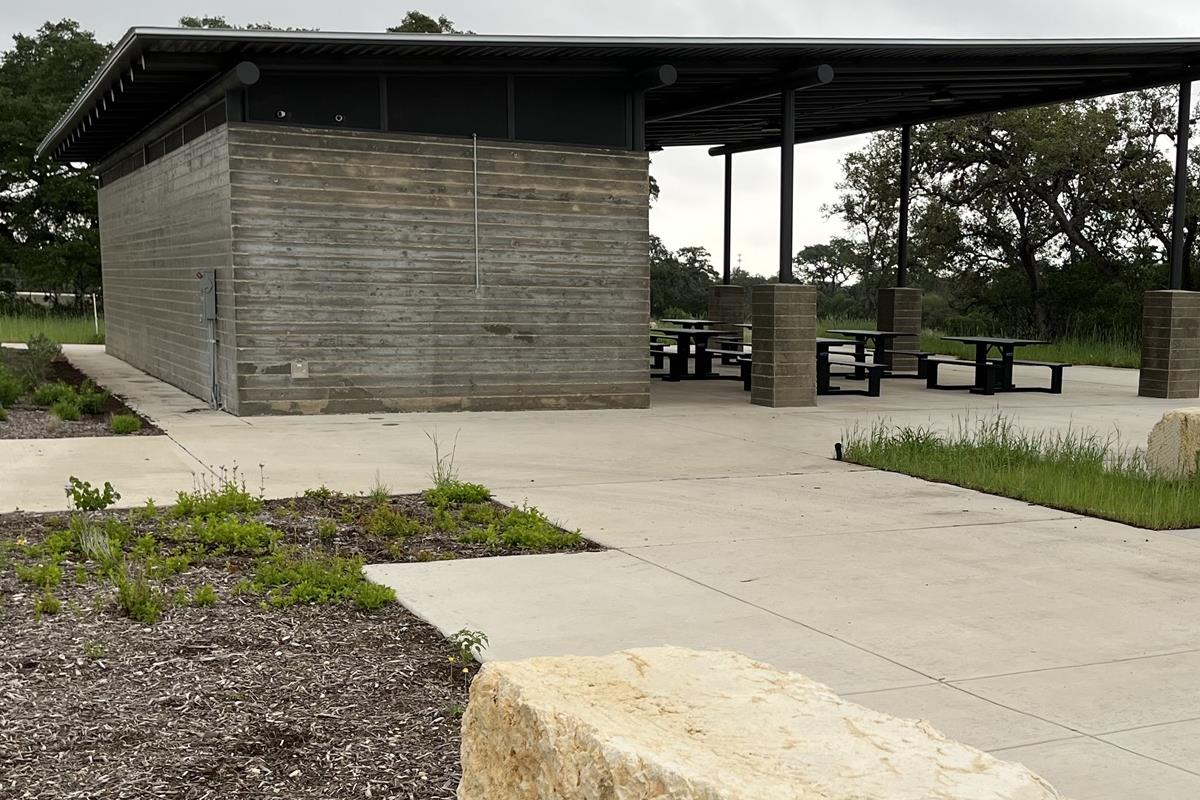 Covered picnic area at Classen-Steubing Ranch Park