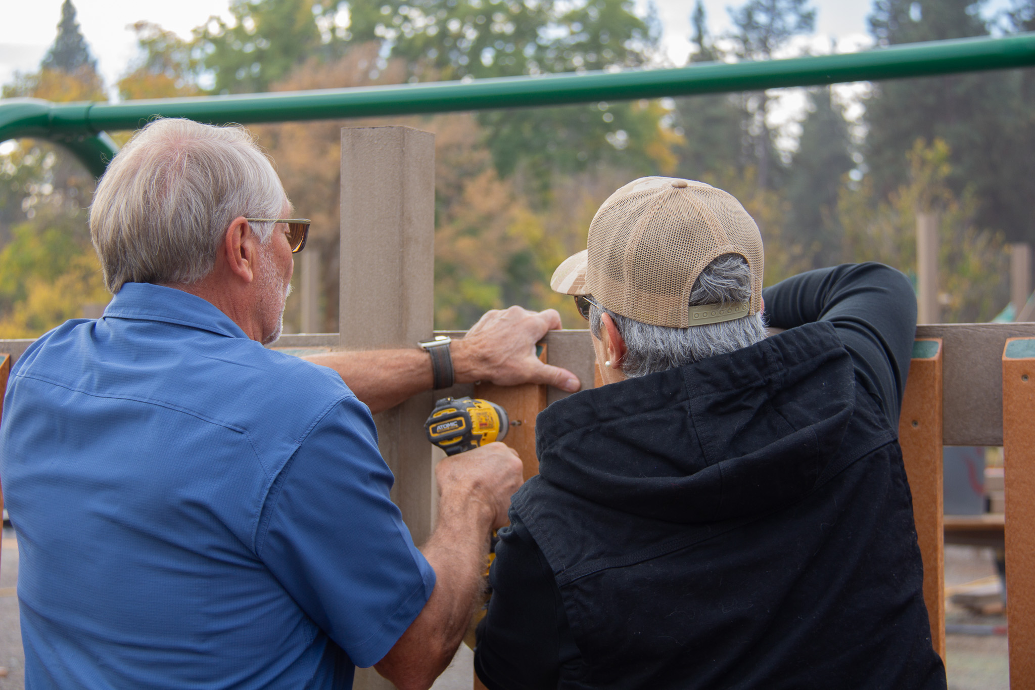Fencing installation at Moore Park Playground