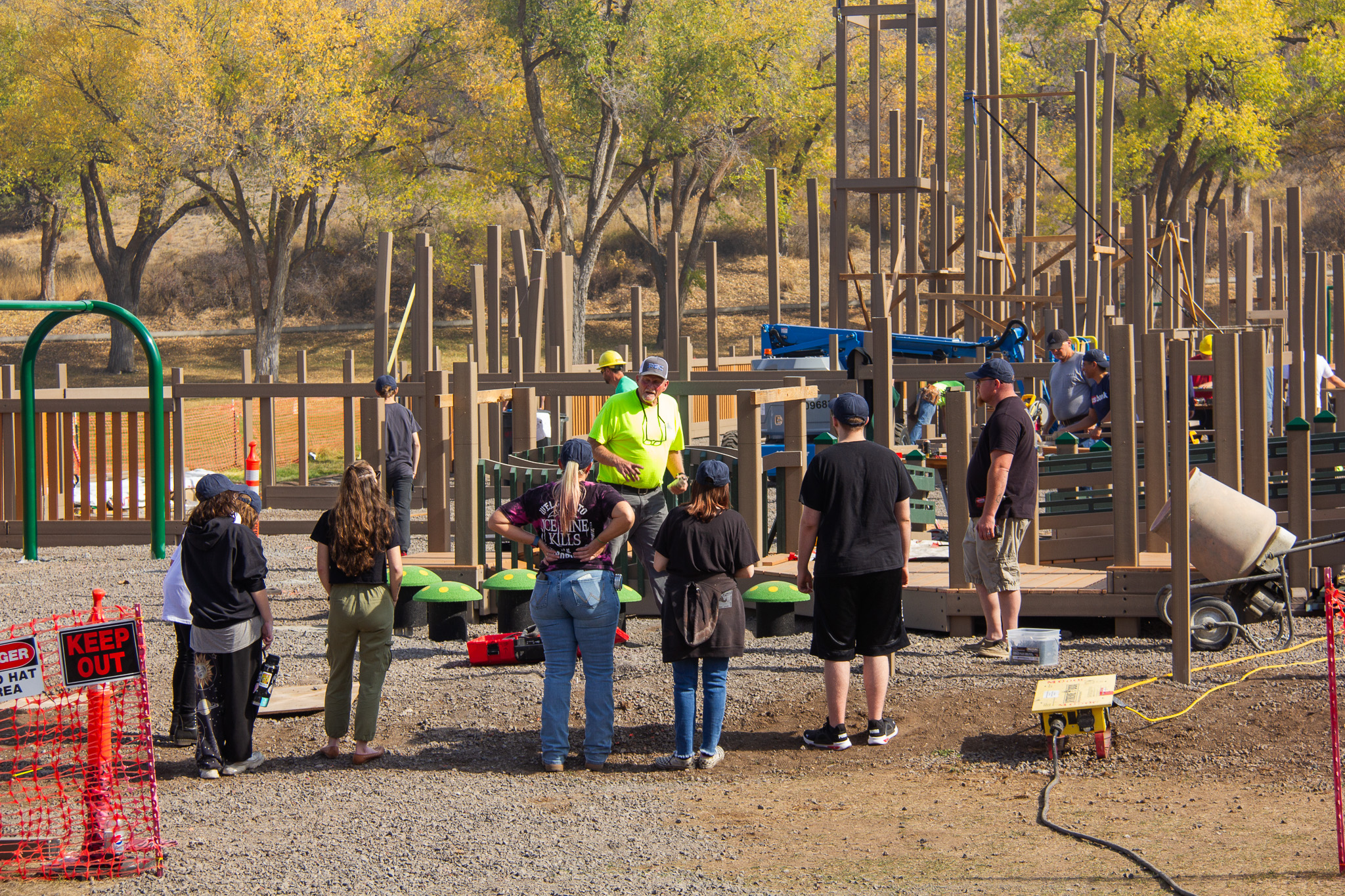 Playground site progress at Moore Park