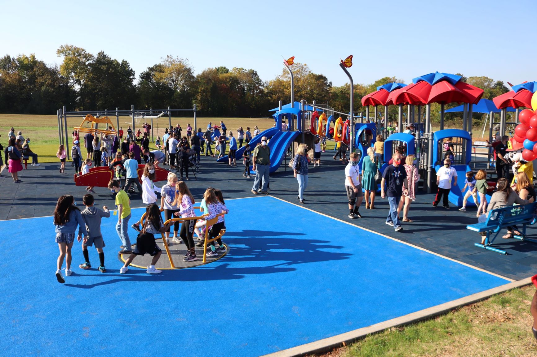 Play structure at Mr. Nick's Inclusive Playground