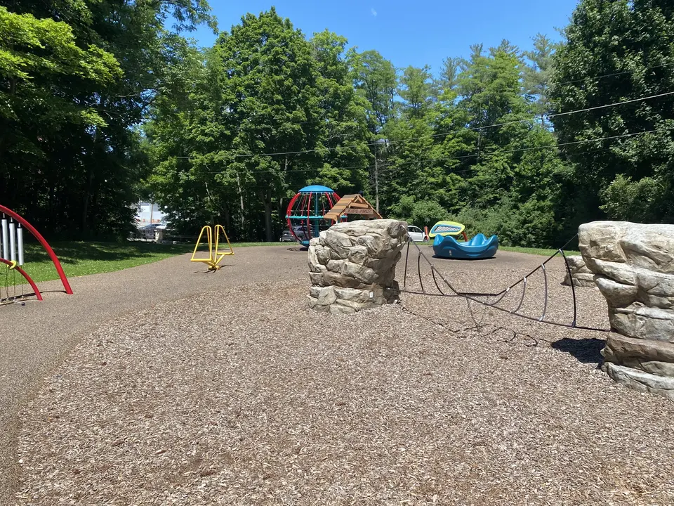 Another view of the play equipment at Mt. Pleasant Playground
