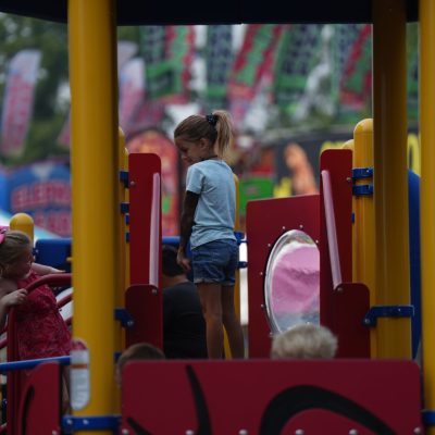 Play structures at the ND State Fairgrounds accessible playground