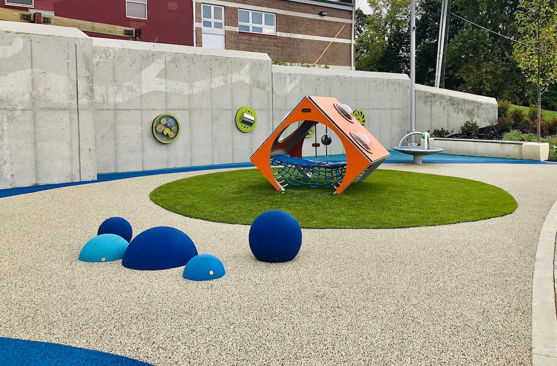 Inclusive playground area at Old City Park