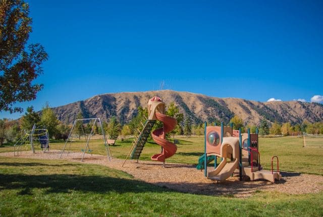 Playground area at Old Cutters Park in Hailey
