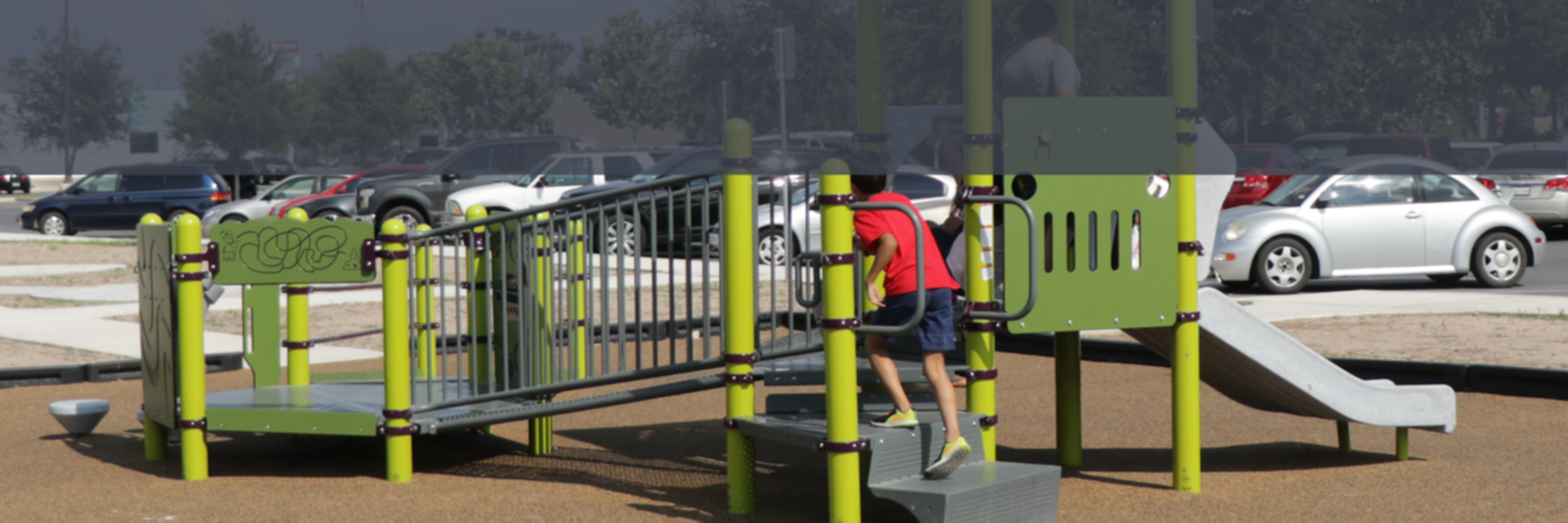 Playground area at Orchid Park by McAllen Public Library