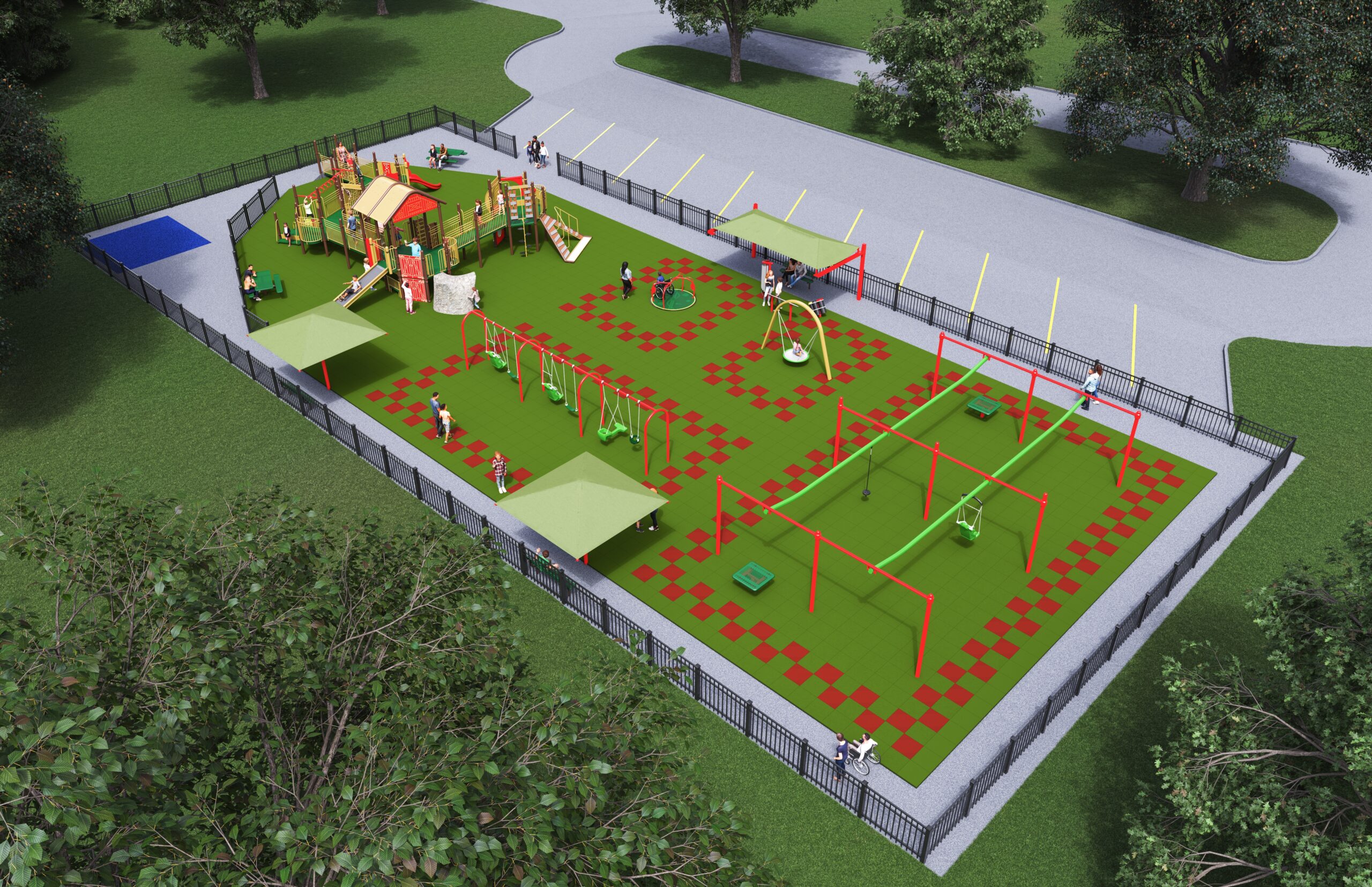 Alternate rendering of the Osage County inclusive playground