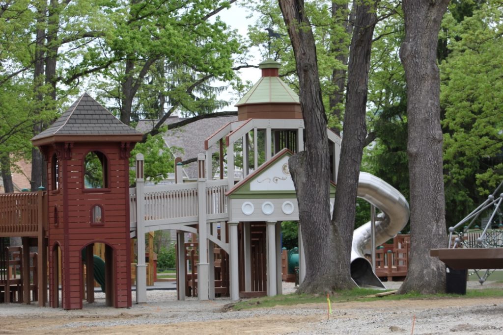 Accessible pathway and play zone at OurSpace in Binghamton