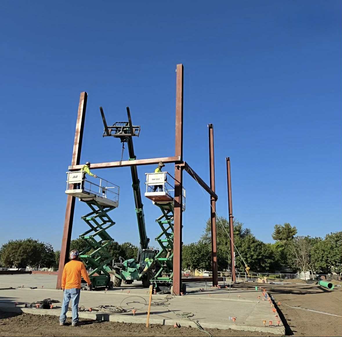 Construction progress at Overland Park and Recreation Center