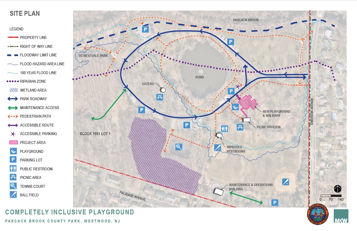 Concept plan 1 for Pascack Brook completely inclusive playground