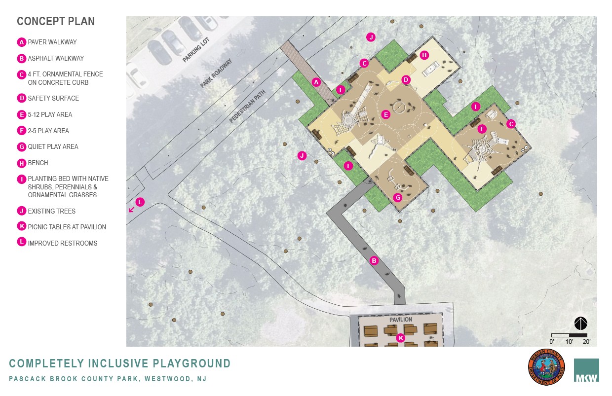 Concept plan 2 for Pascack Brook completely inclusive playground