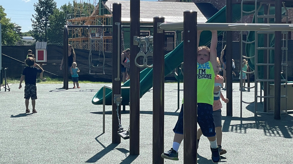Play area at Physicians Park in Grand Blanc