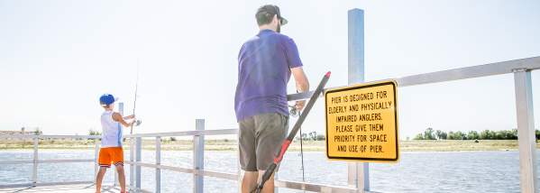 Fishing pier at Devils Lake