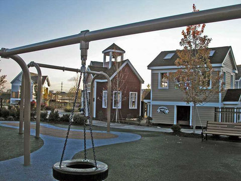 Play area with accessible routes at Preston's H.O.P.E.