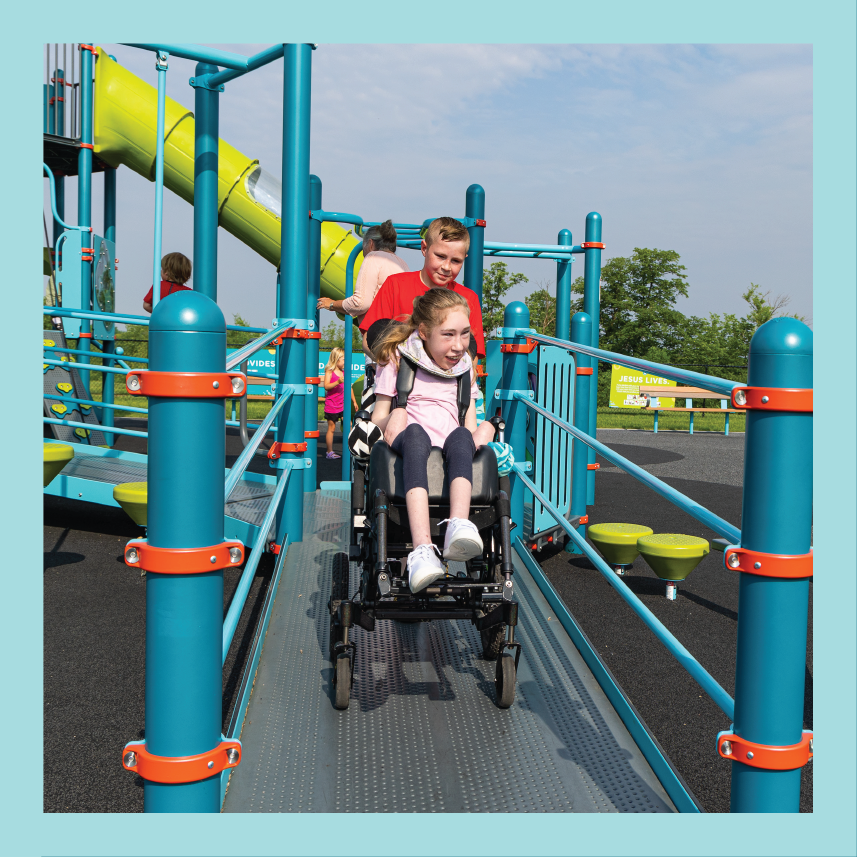 Inclusive play features at Promise Park in Buffalo