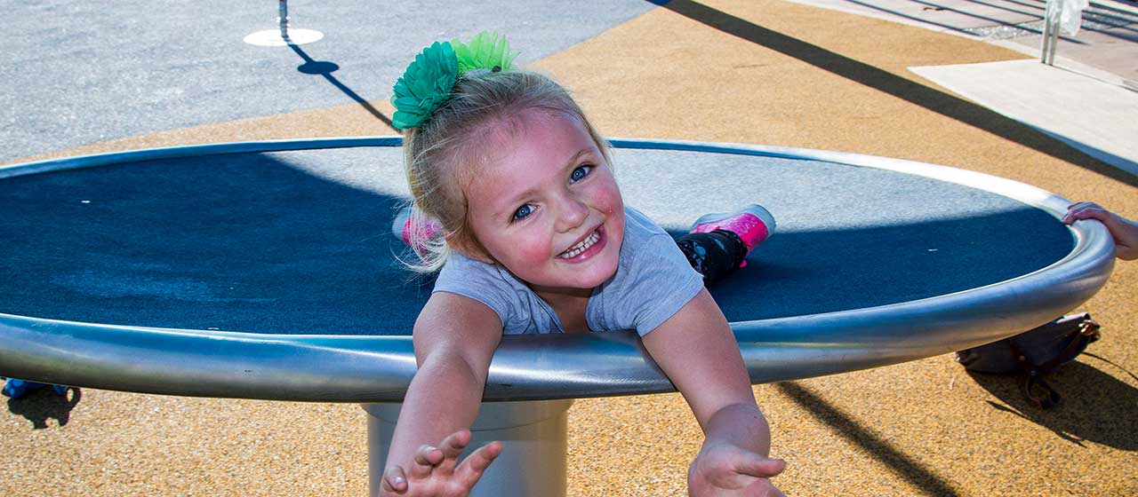 Child enjoying Providence Playscape
