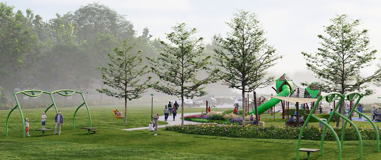 Play features at Puddle Jumper Park