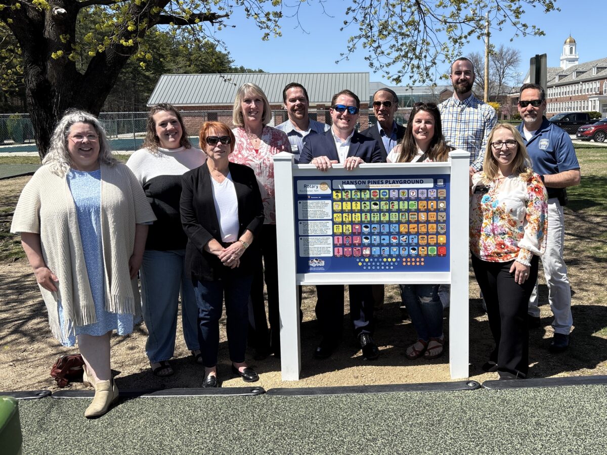 Communication board supporting inclusive play at a Rochester playground