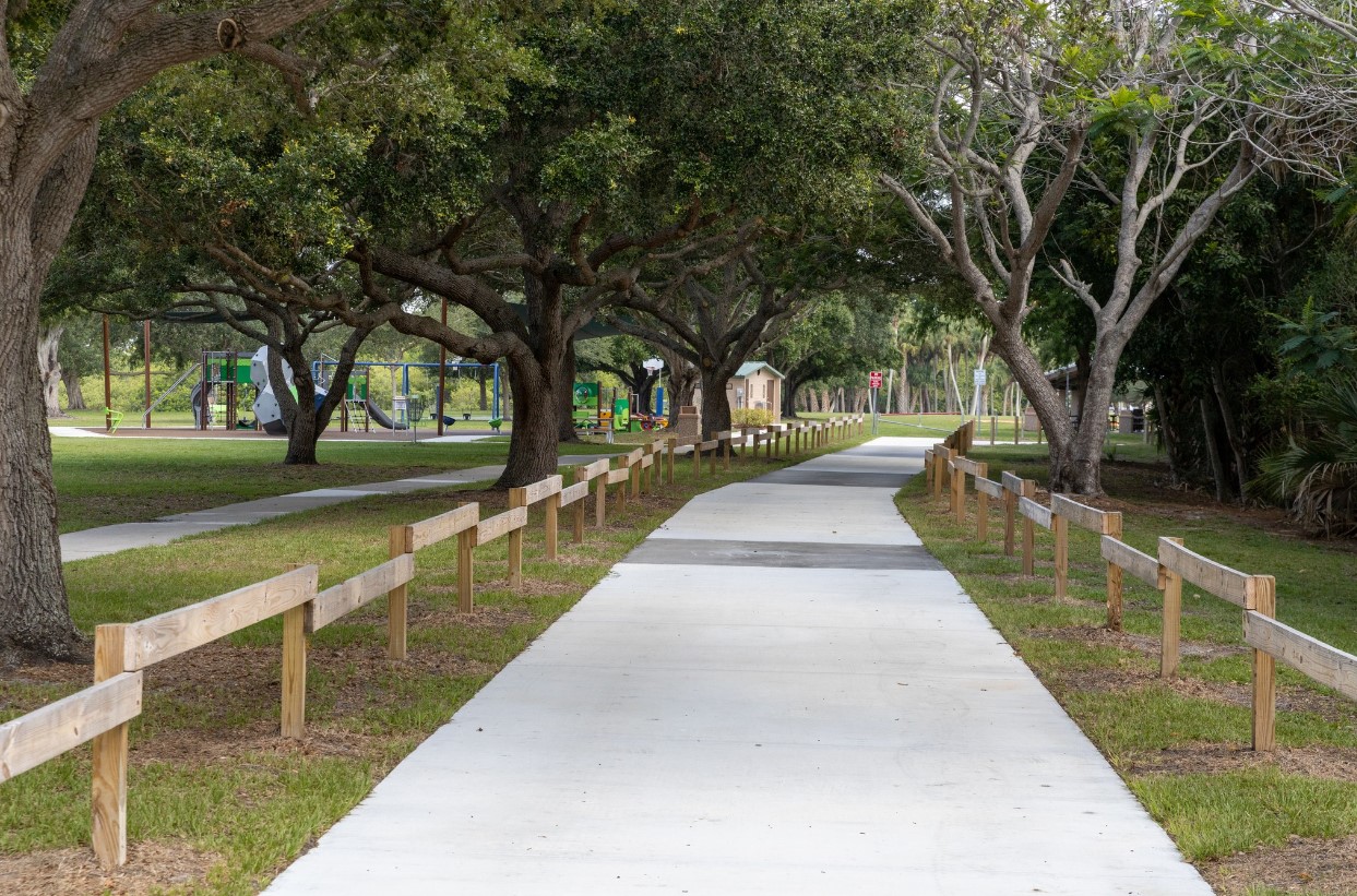 Sidewalk trail at Rotary Park