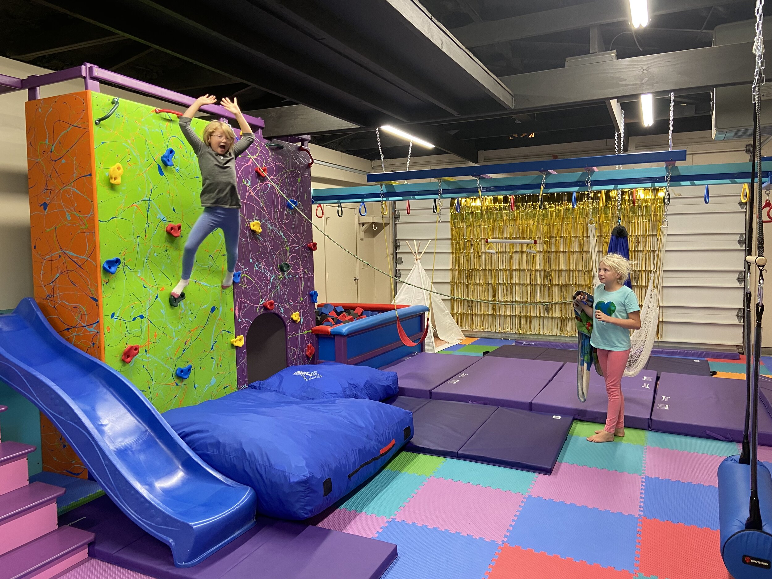 Children in the sensory gym at Rylee's Play Place