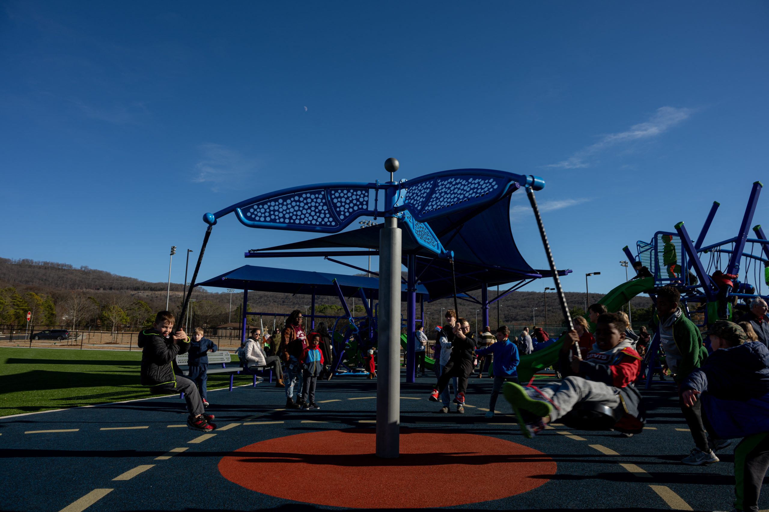 Play structures at Sandra Moon Community Complex Playground