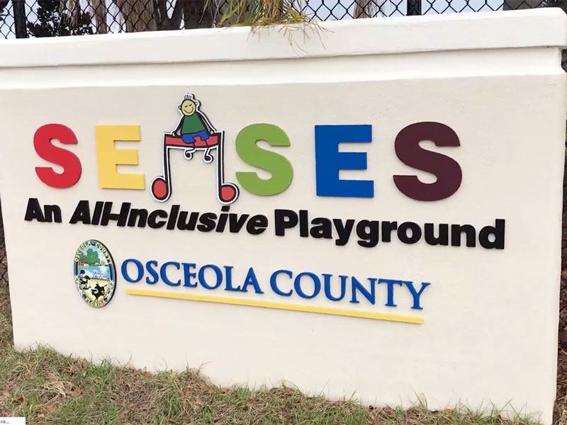 Play area and accessible features at SENSES Park