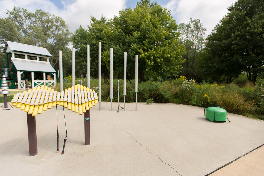 Sound garden instruments at Sensory Garden Playground