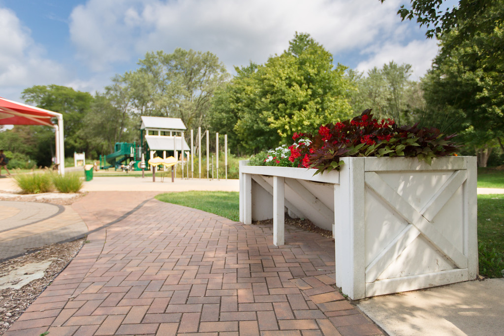 Fragrance garden planting area at Sensory Garden Playground