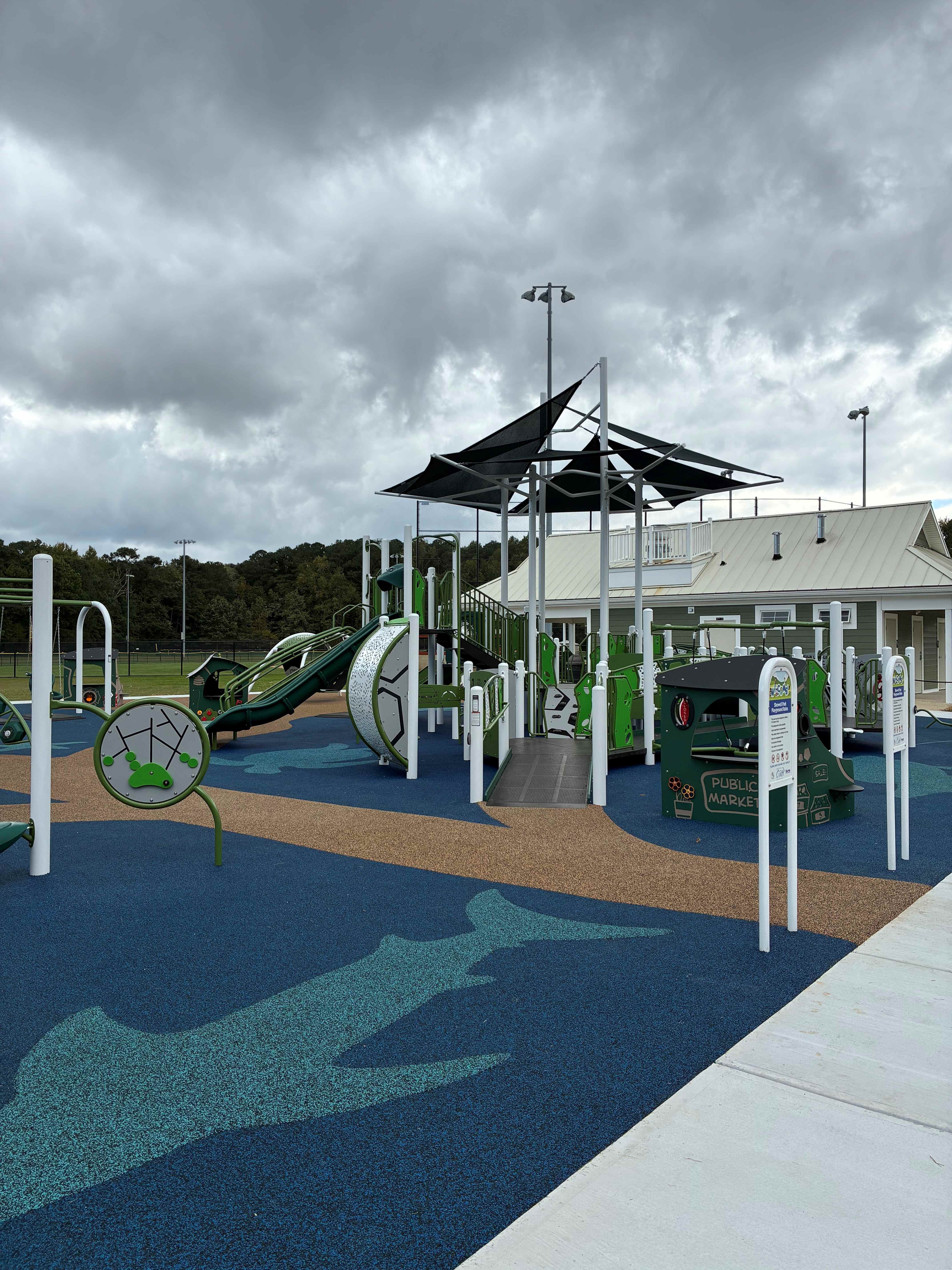 Recently opened playground at Showell Park